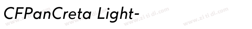 CFPanCreta Light字体转换